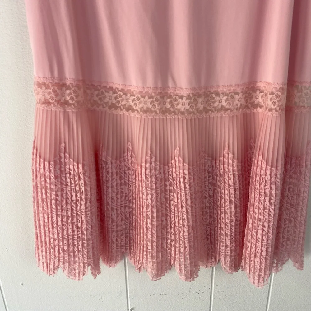 Vintage Van Raalte Light Pink Nylon Half Slip Lace Trim Small Coquette Fairycore - Picture 3 of 8